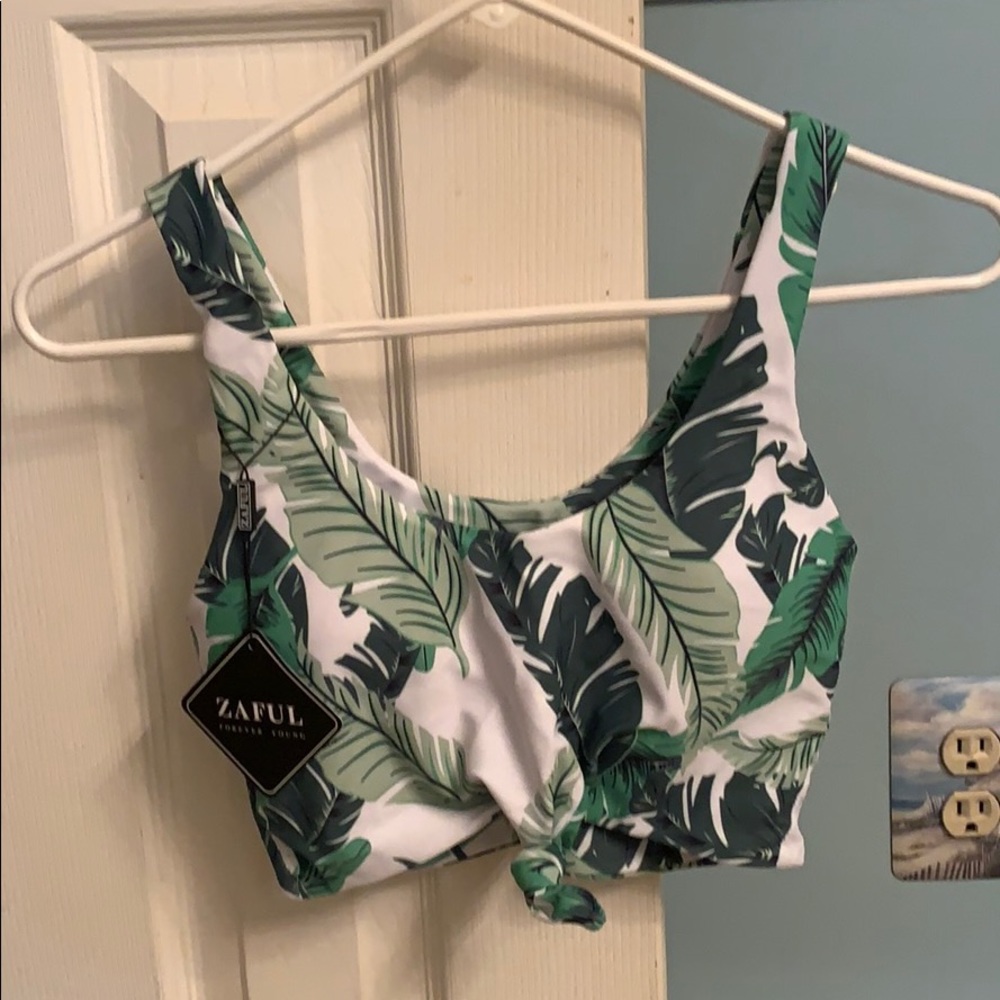 Swimsuit top.